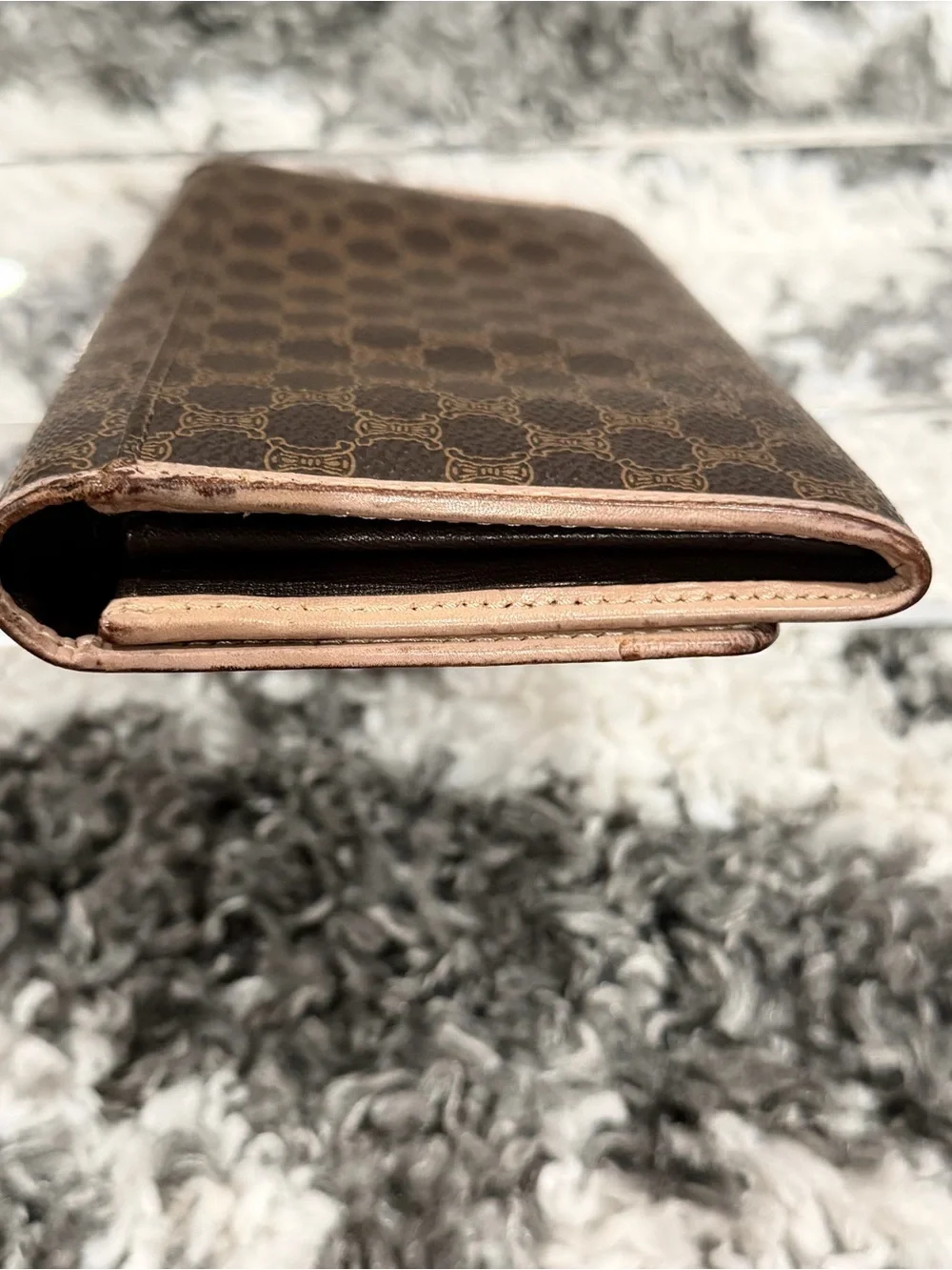 Preloved Authentic Vintage CELINE Macadam Triomphe Long Bifold Wallet Brown